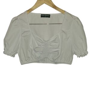 Scarlett Darkness Women's White German Oktoberfest Top Size XL